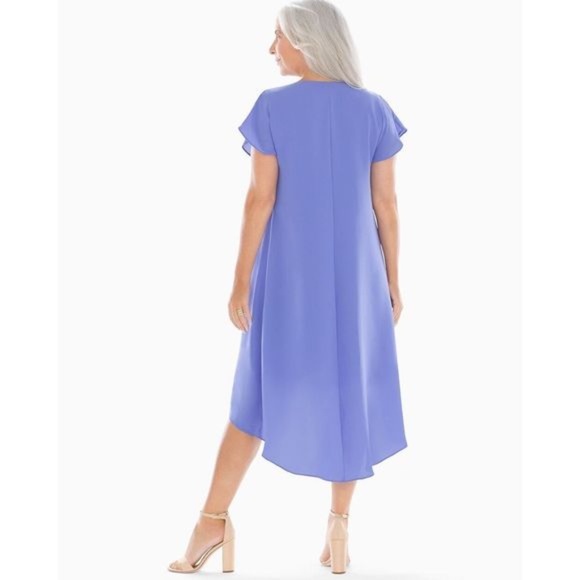 Soma Ruffle V-Neck Periwinkle Short Dress - Picture 8 of 8